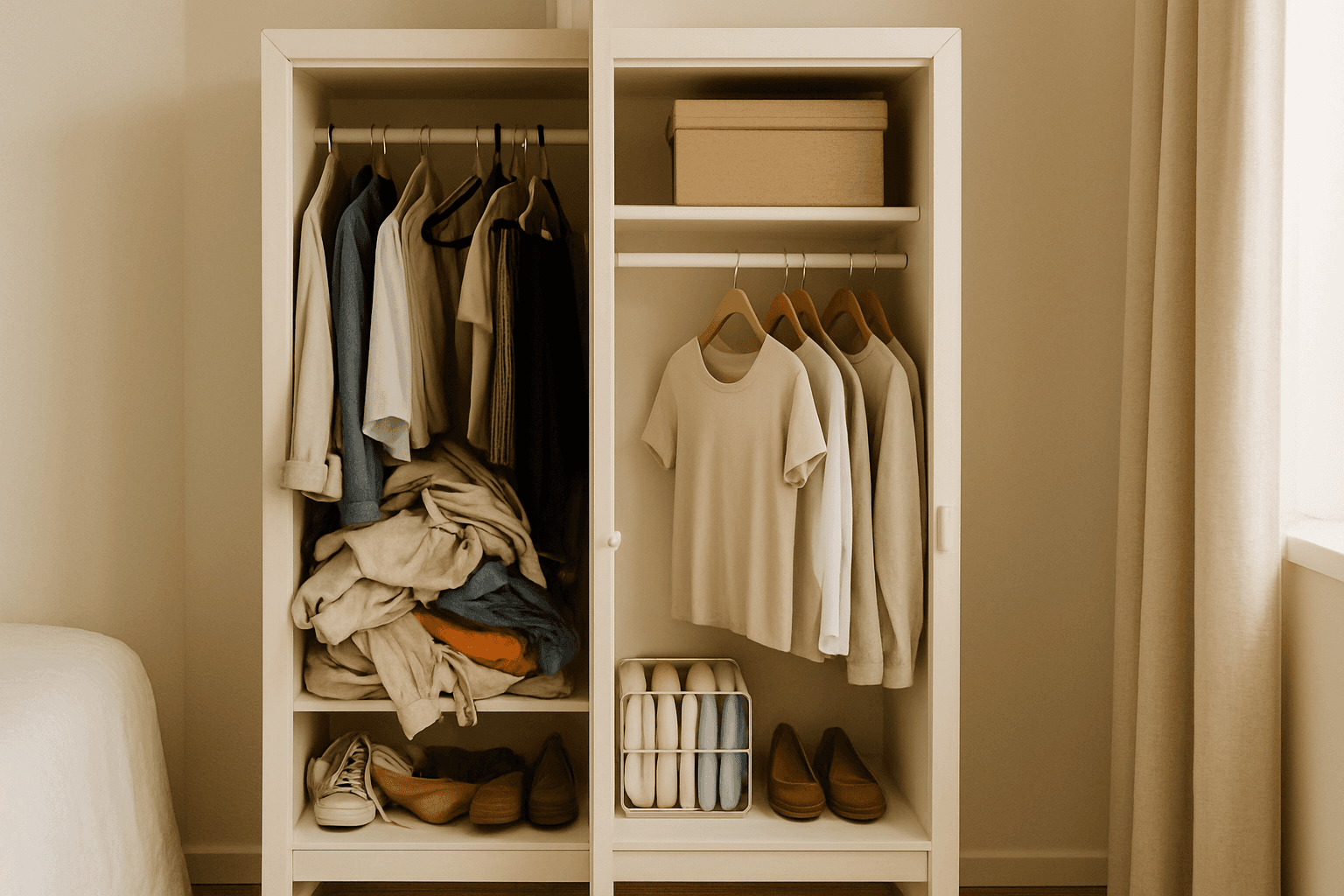 Como organizar armário pequeno com pouco dinheiro