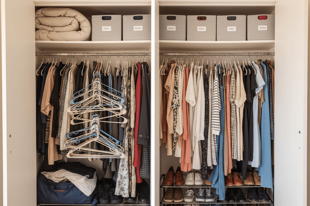 Como organizar armário pequeno com pouco espaço