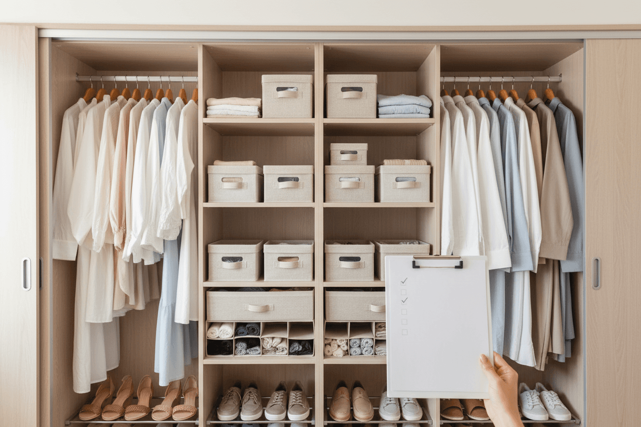 Como organizar armário pequeno de casal: guia da Malu
