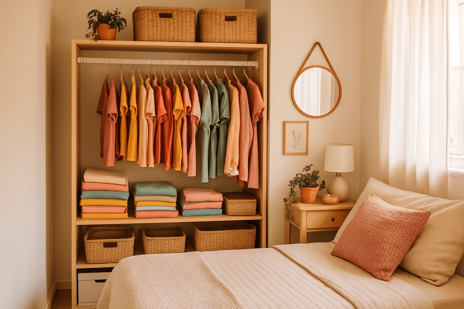 Como organizar armário pequeno de quarto feminino: dicas da Malu