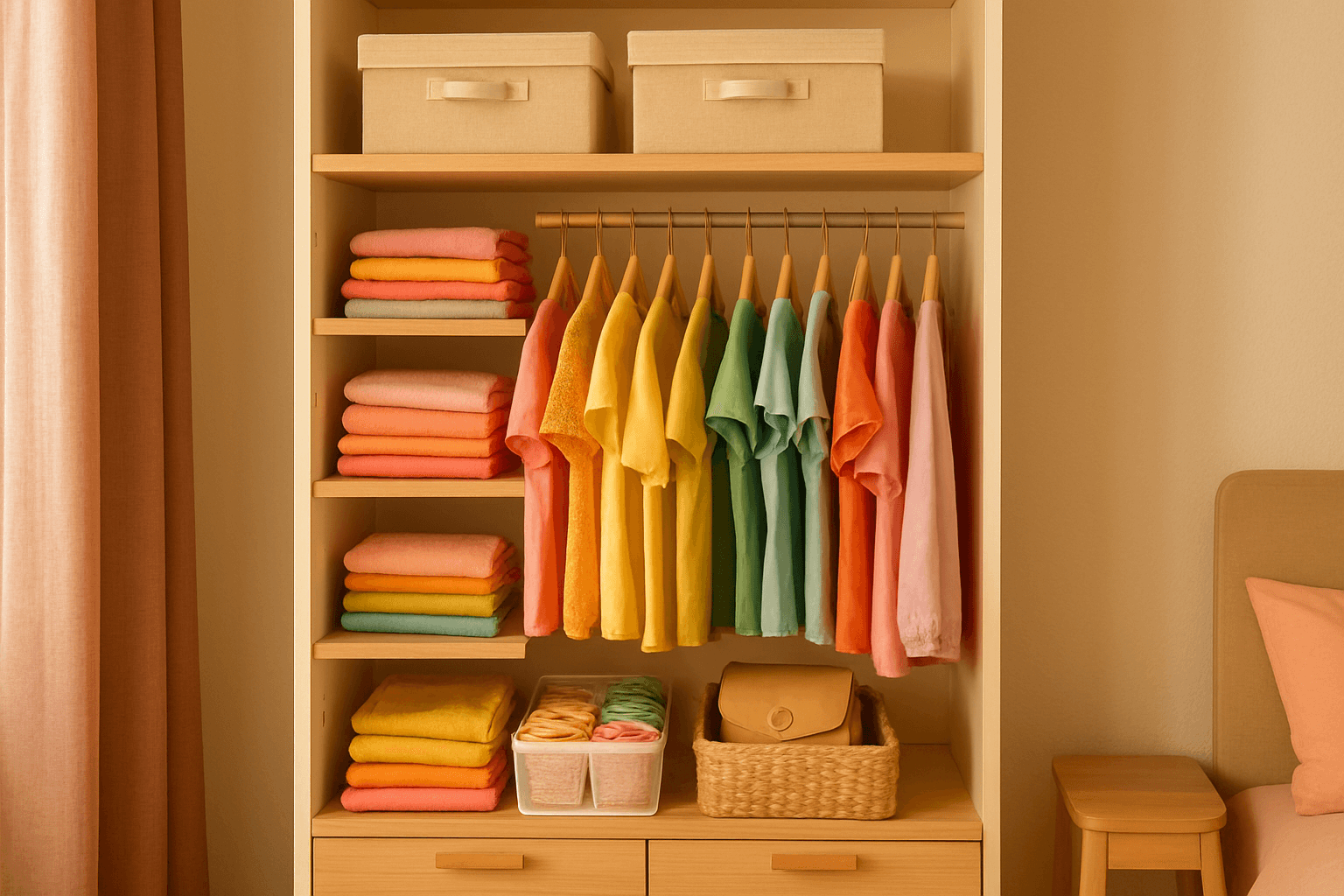 Como organizar armário pequeno de quarto feminino: dicas práticas!