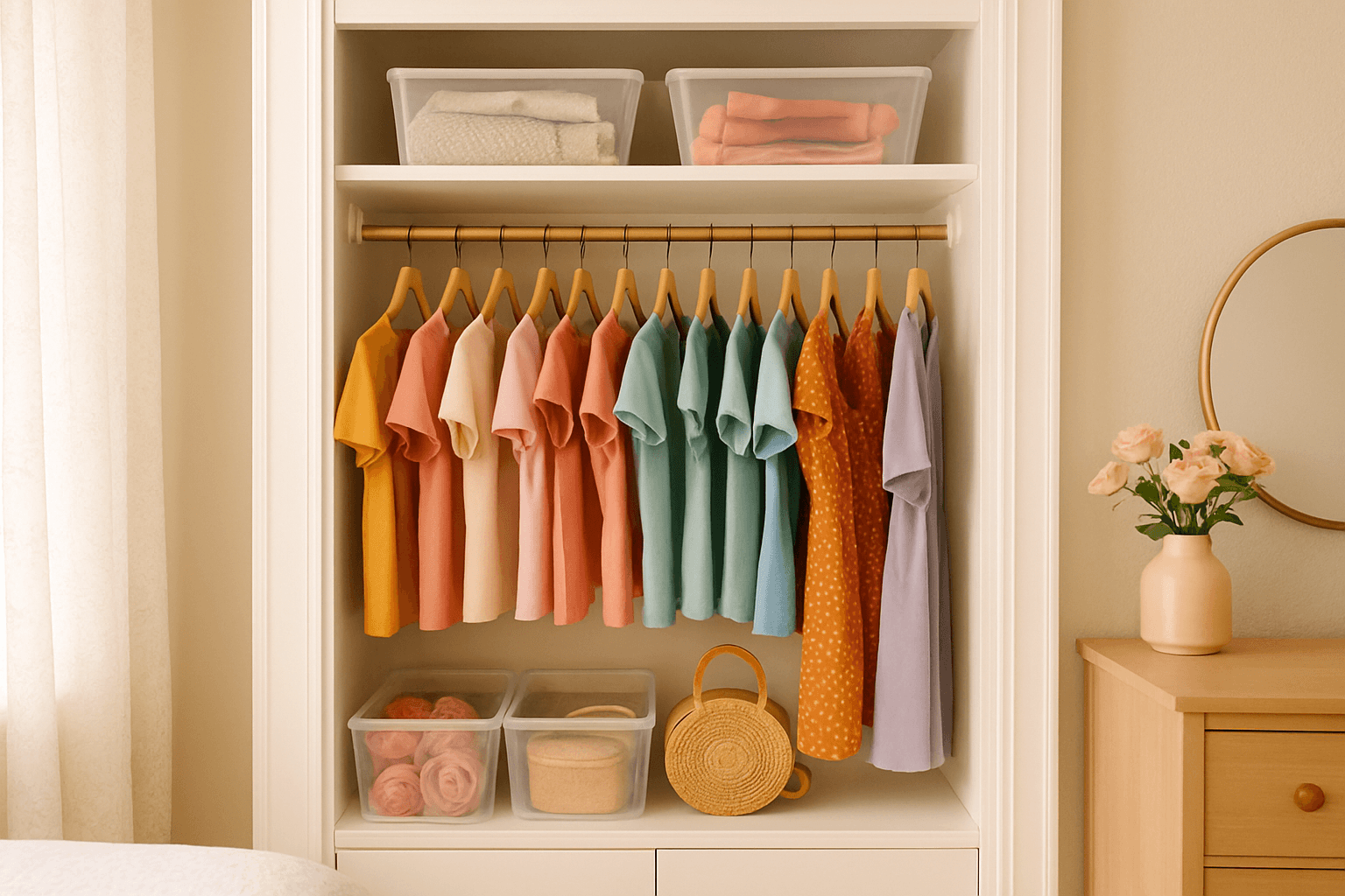 Como organizar armário pequeno de quarto feminino: minhas dicas infalíveis!