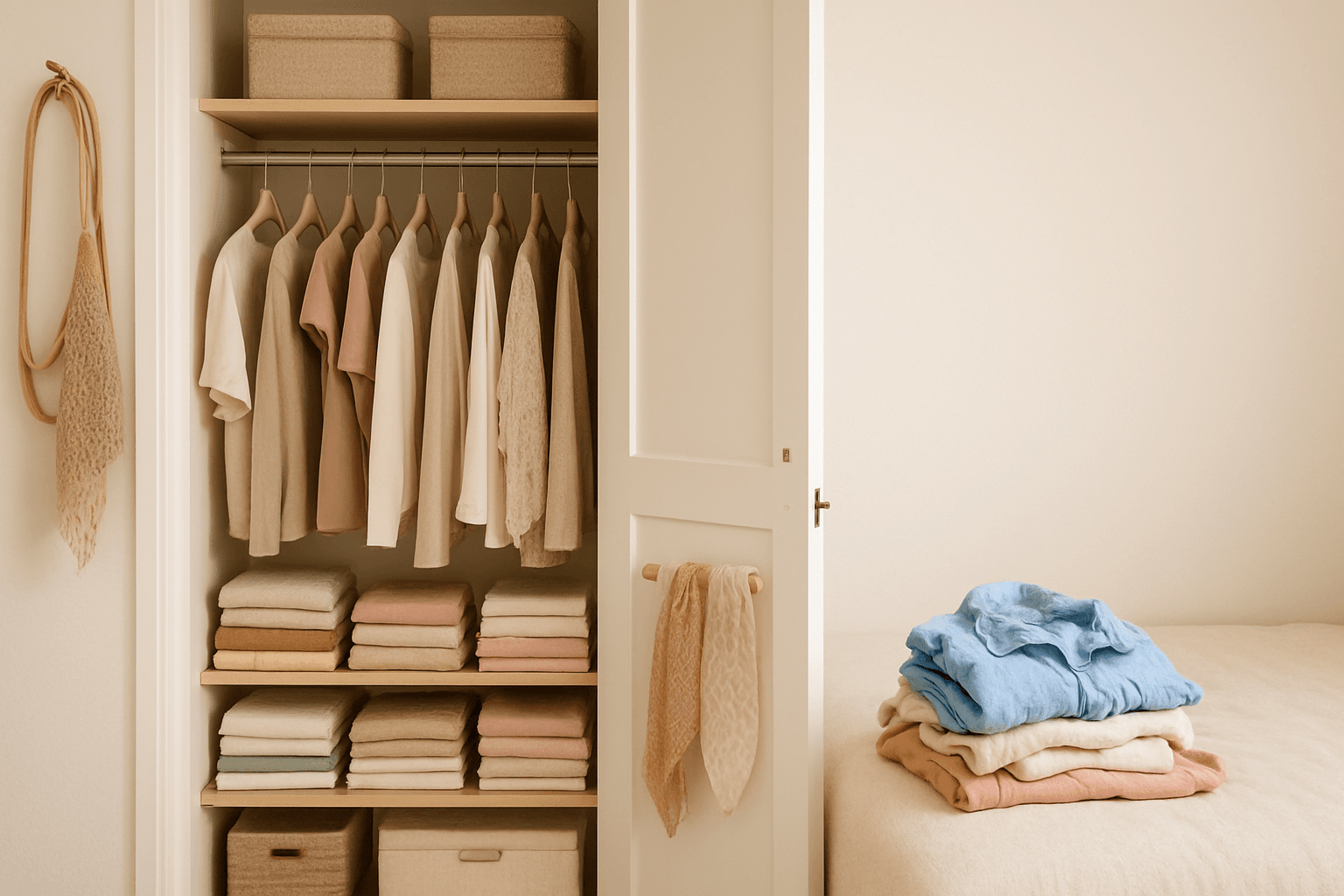 Como organizar armário pequeno de roupas femininas