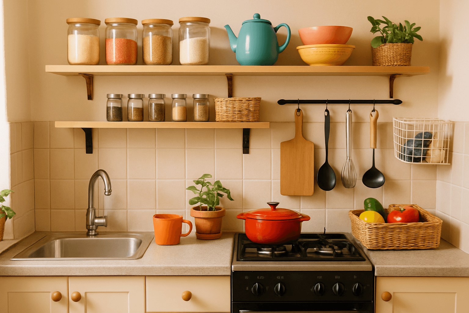 Como organizar cozinha pequena com pouco dinheiro: dicas da Malu