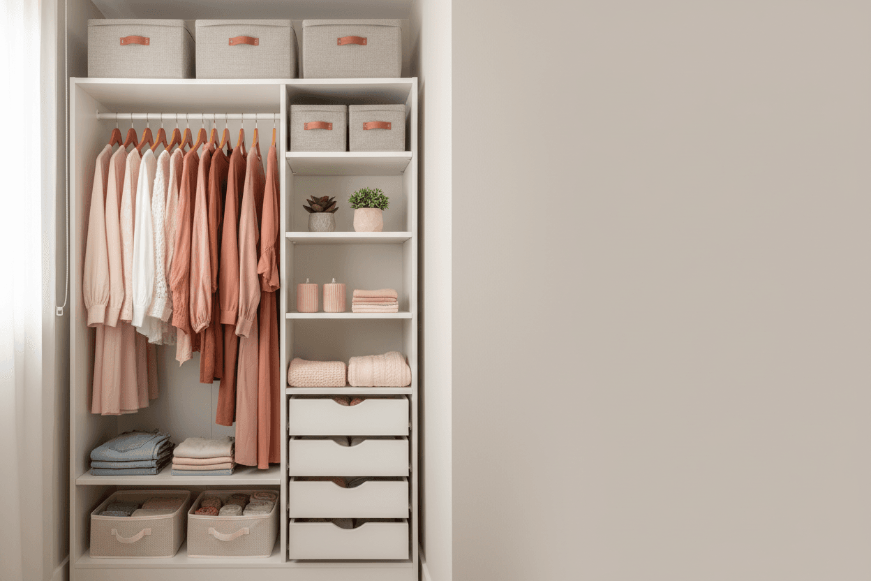 Como organizar guarda roupa pequeno feminino