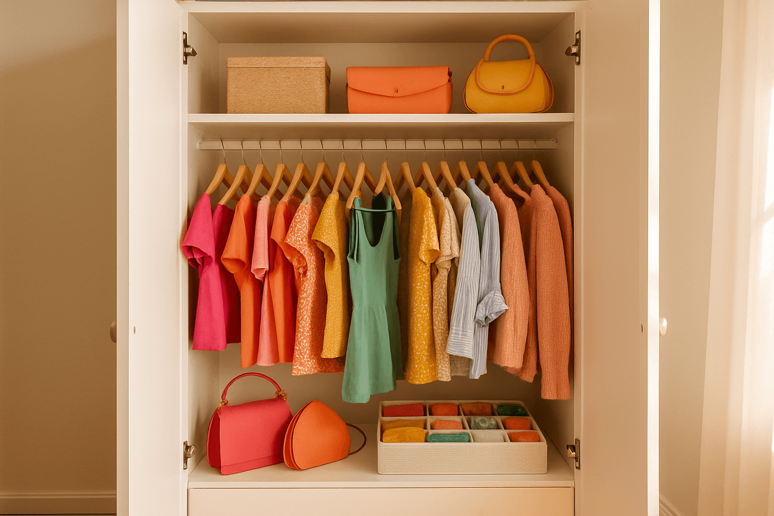 Como organizar guarda roupa pequeno feminino: dicas e achados que amei!