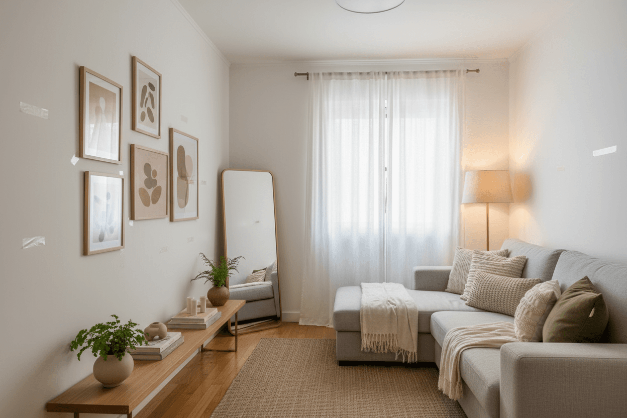 Decoração para apartamento alugado sem furar a parede