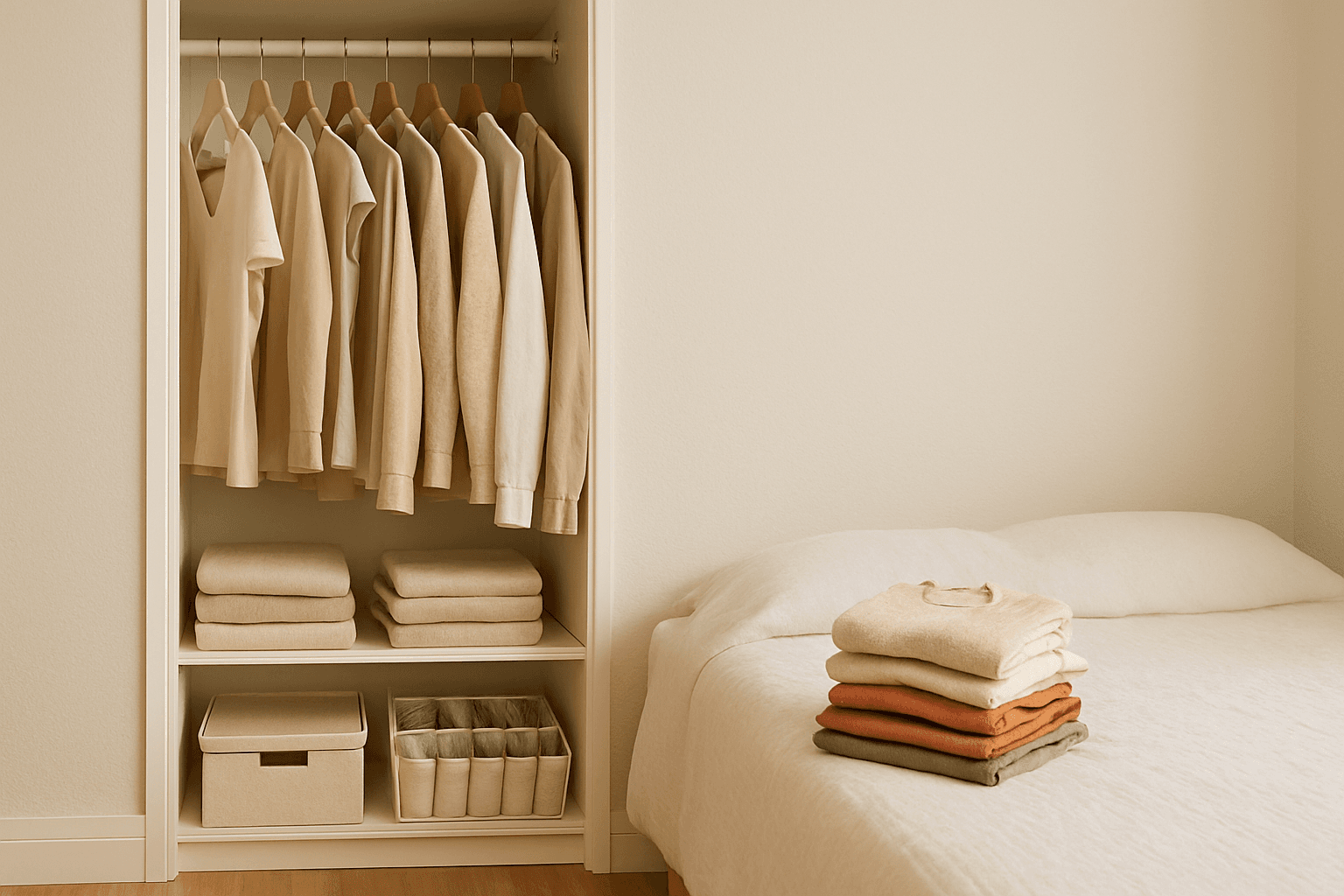 Organização de guarda roupa pequeno feminino: guia