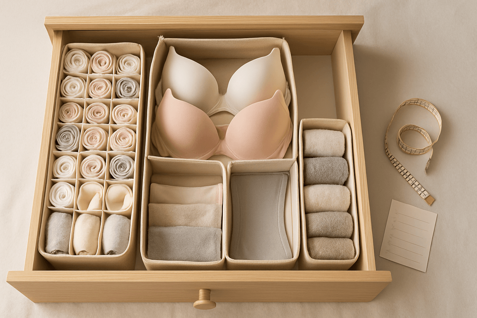 Organizador de gaveta para lingerie: como escolher