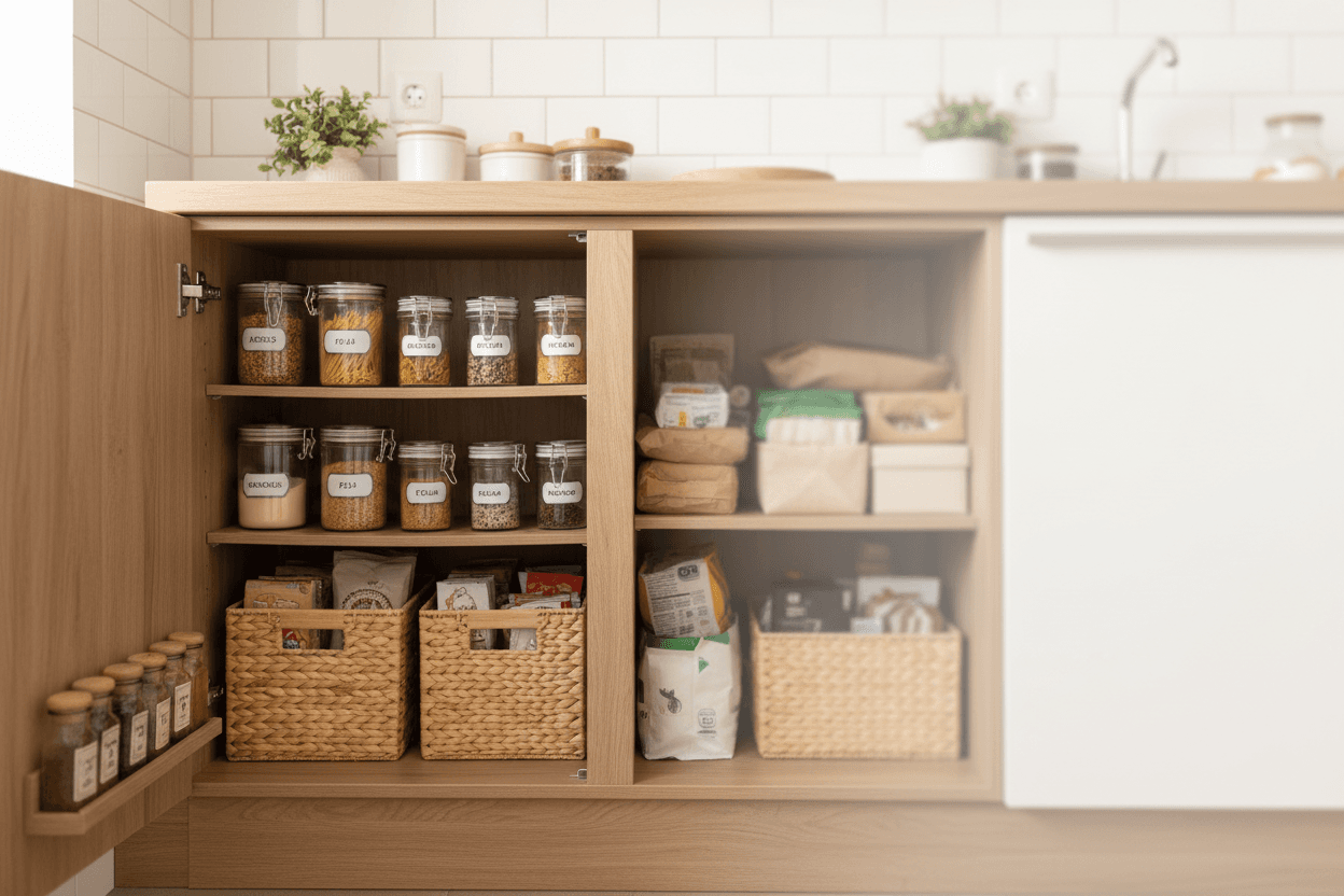 Organizadores para armário de cozinha pequeno: guia