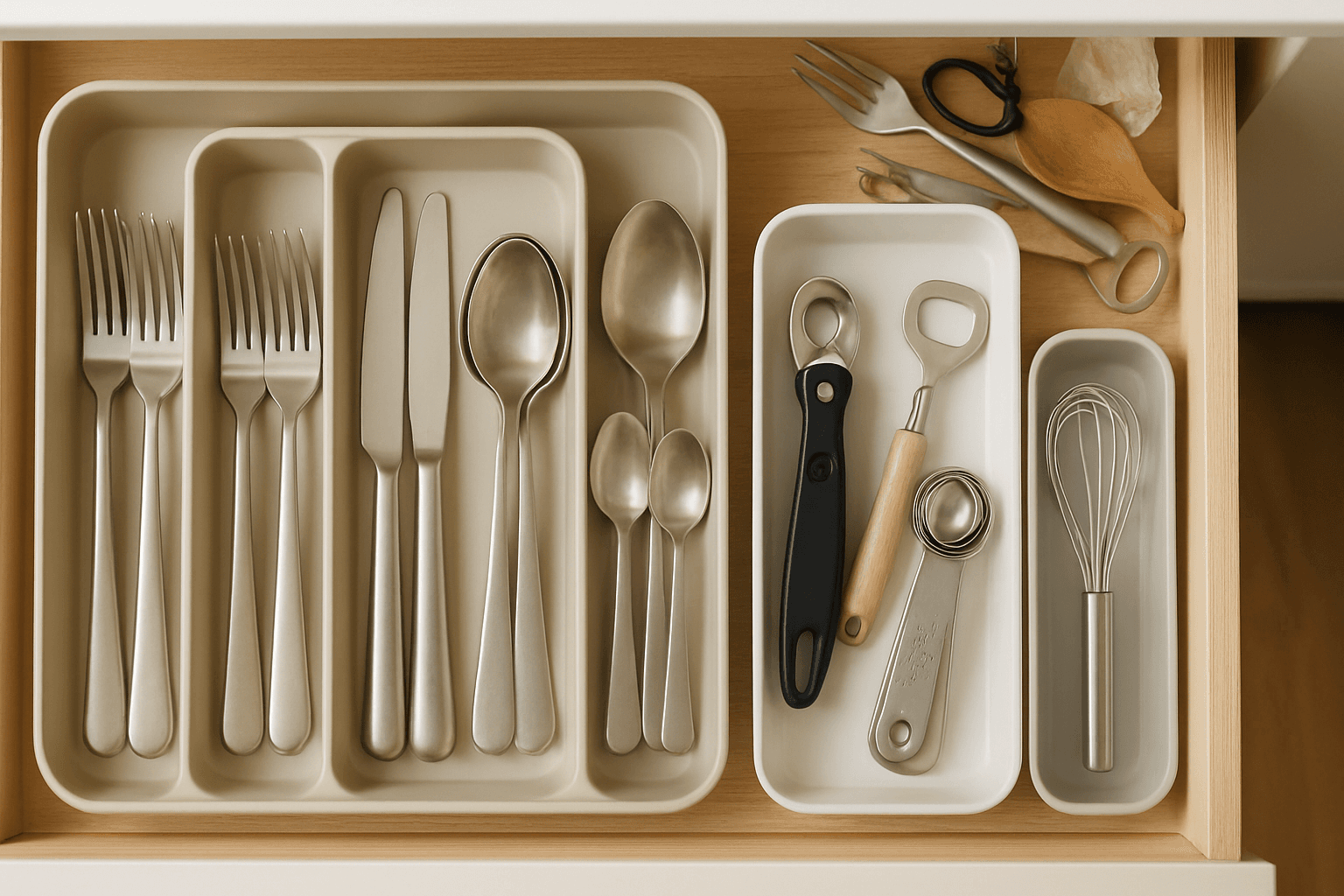 Organizadores para gaveta de cozinha: meus achados