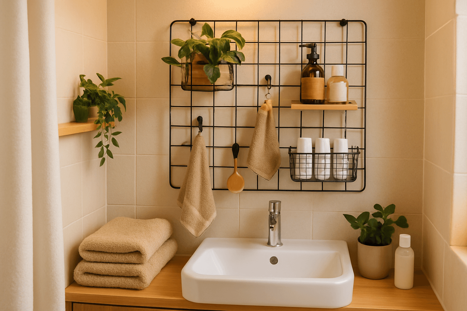 Painel para Banheiro Pequeno: Decora e Organiza
