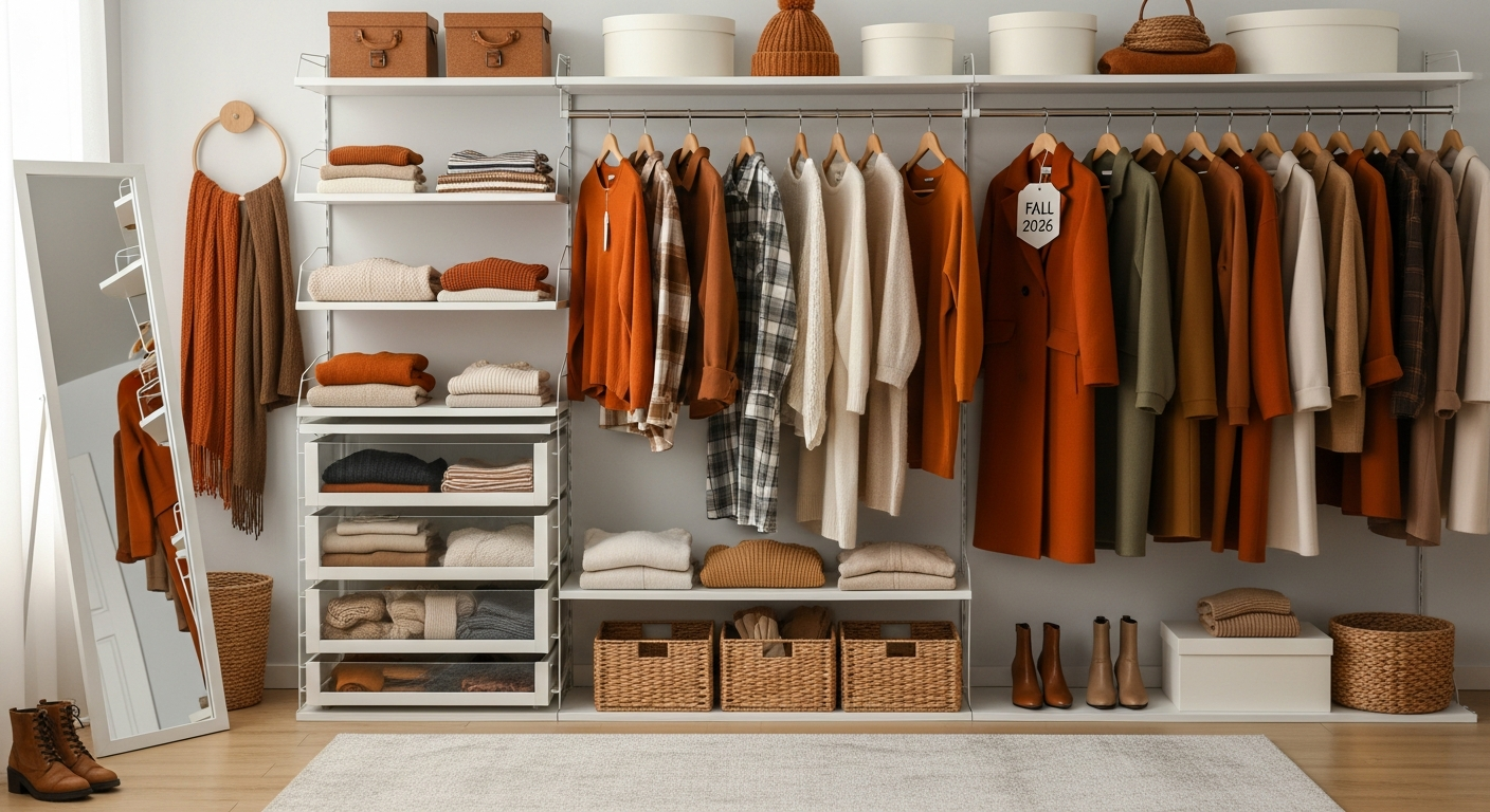 🍂 Organização Closet Outono 2026: Seu Guarda-Roupa Impecável em Maio 2026!