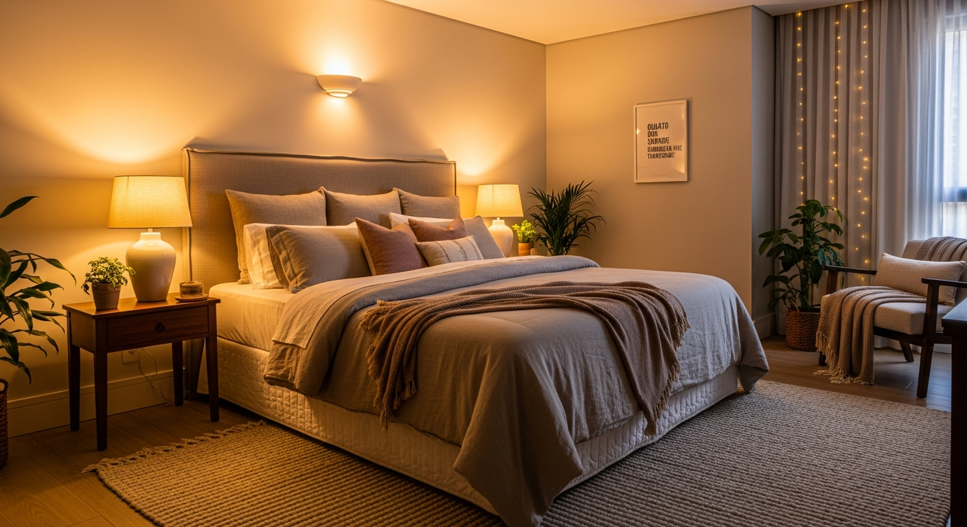 Quarto dos Sonhos: Iluminação que Transforma! ✨